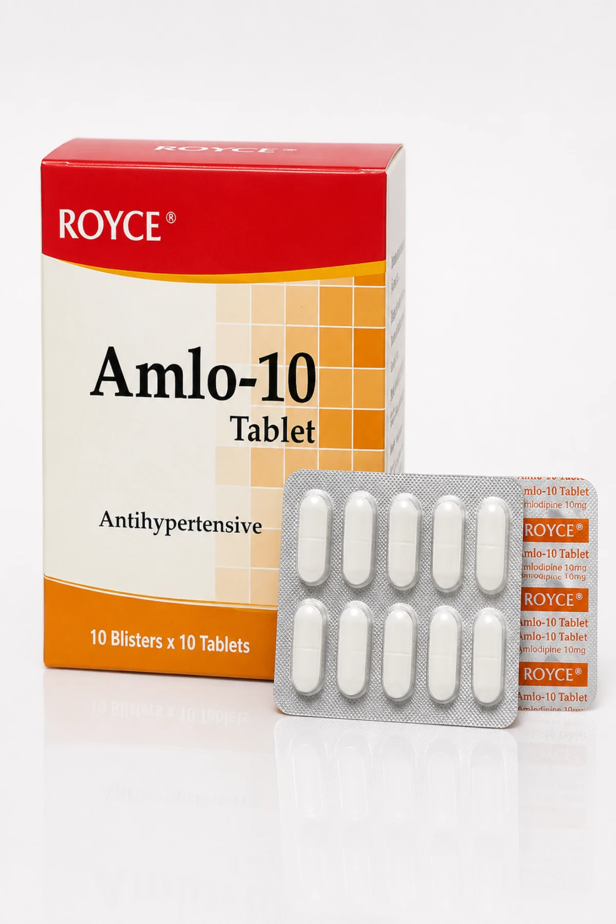Amlo-10 Tablet product packaging